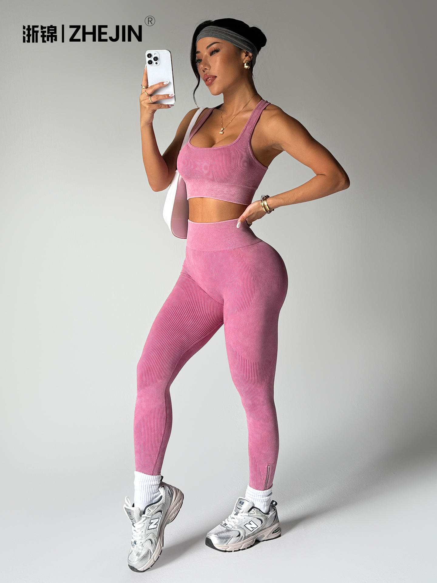 Pantalones deportivos ajustados de estilo europeo y americano, sujetador deportivo, leggings de yoga mate, ropa de fitness, conjunto de yoga.