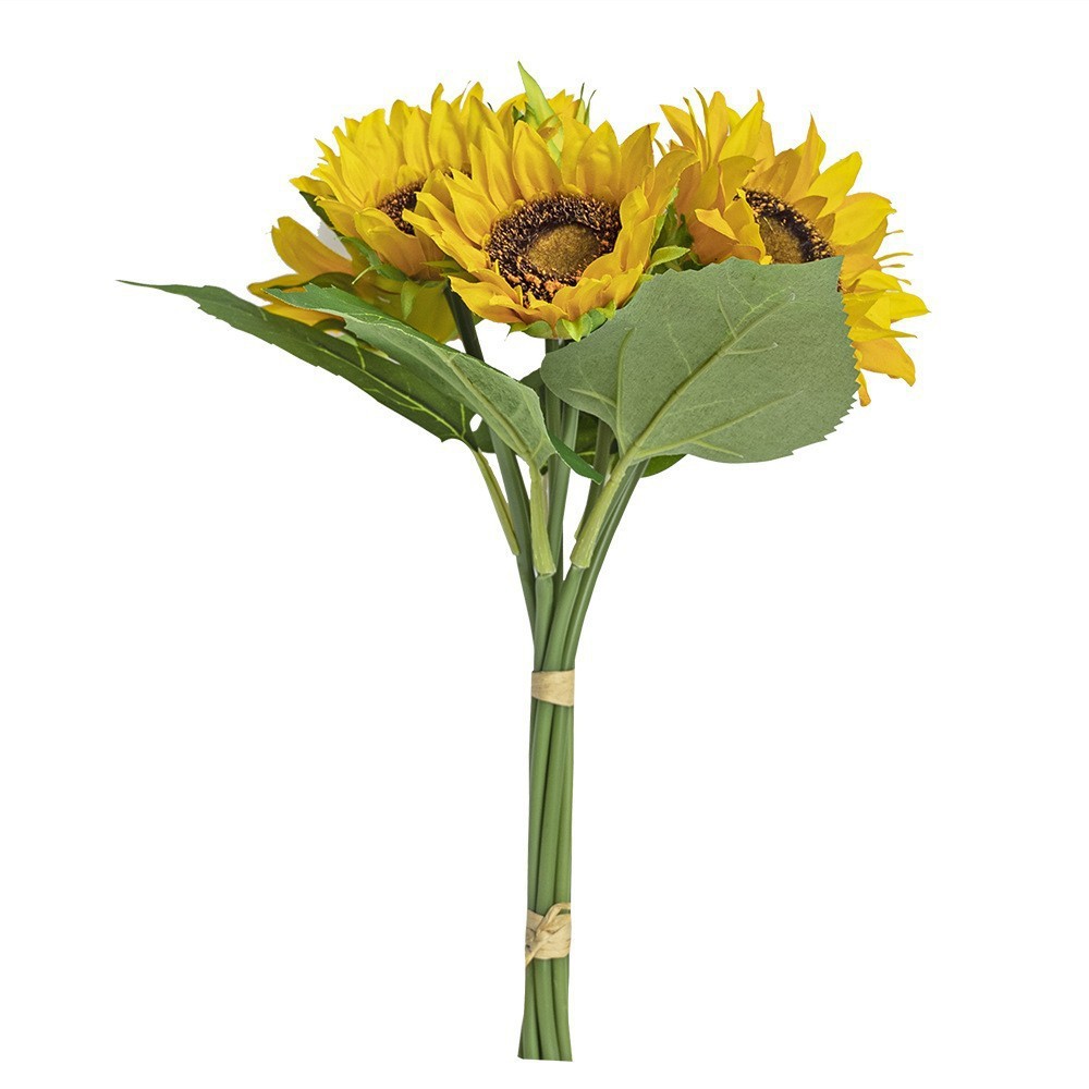 POS EXPRESS flores de girasol simuladas regalos de Navidad flores de simulación sala de estar decoración floral decoración floral flor seca