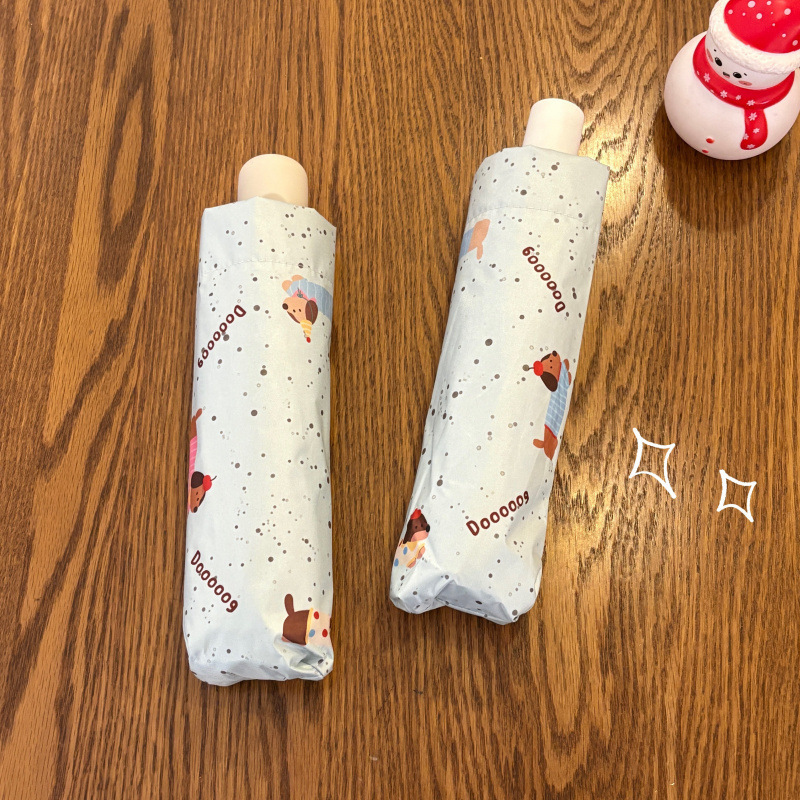 Botas de manzana plegables paraguas lindos paraguas solar de alto valor UV sol y lluvia paraguas