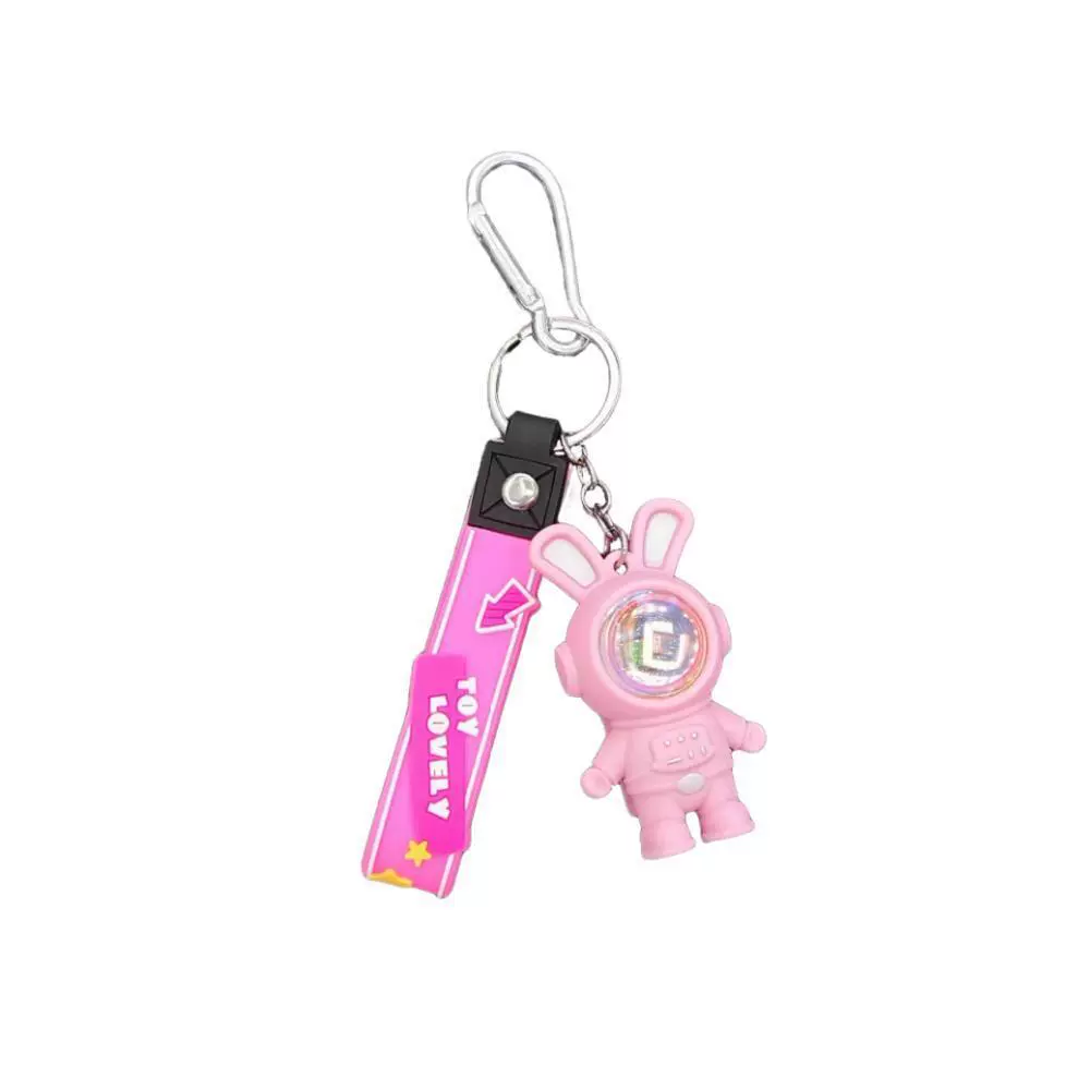 Space colorful rabbit, sunshine, keychain, lights, bag decoration