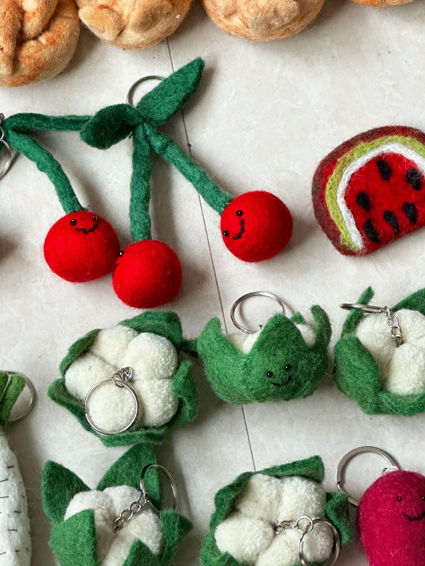 100g Weight Bag Pendant, Keychain Classification 1 Piece Quantity Holiday, Daily Occasion wool felt Material Fruit, Vegetable Pattern Cute Style 1 Piece Cute Fruit Vegetable Wool Felt Bag Pendant Keychain 19