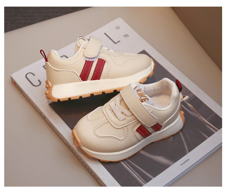 Kinder lässige Baby-Walking-Brettschuhe mit weicher Sohle und Klettverschluss, 2023 Herbst neue kleine weiße Mädchenschuhe_voghion.com