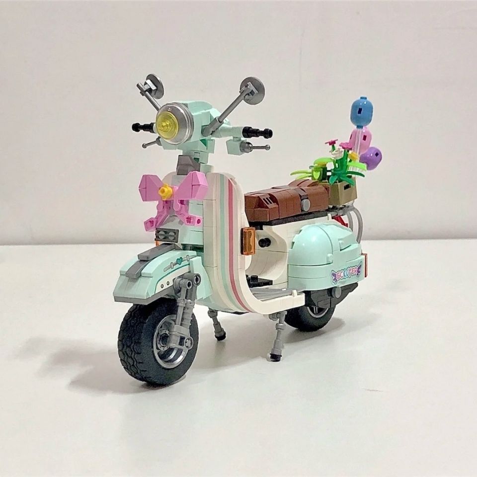 LOZ/俐智女孩小颗粒积木拼装婚车儿童益智玩具小绵羊摩托坦克飞机