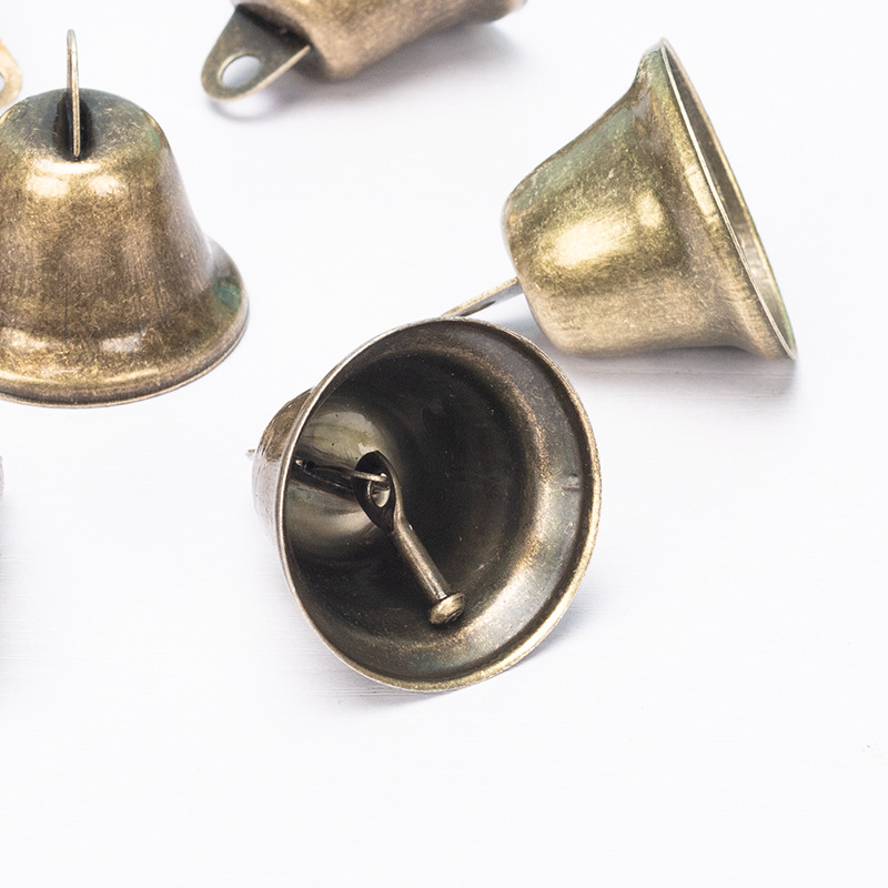 创意青铜38mm铁艺手摇开口铃铛喇叭挂件DIY手工风铃金属材料配件