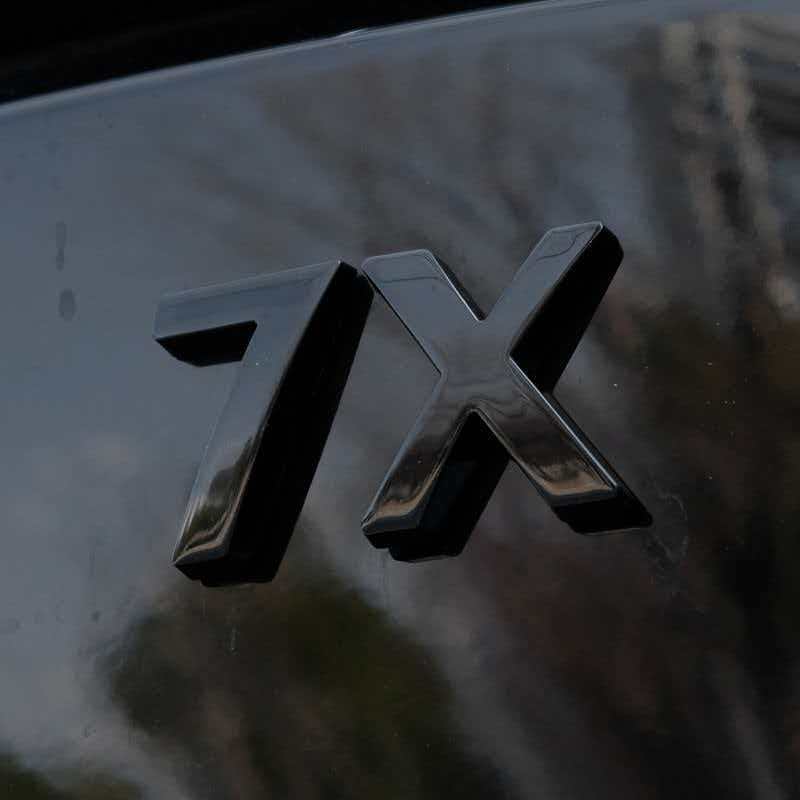 Suitable for Zeekr 7X/Metal Sports Black Warrior Car Body Rear Emblem Sticker Modification Car Emblem Decoration