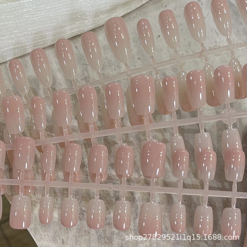 Pink and White Gradient Pre-Made Handmade Wearable Manicure Nail Polish Spray Long Semi-Handmade Fake Nails 30 Pieces Pink and White Gradient Pre-Made Handmade Wearable Manicure Nail Polish Spray Long Semi-Handmade Fake Nails 30 Pieces