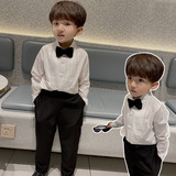 Детская весенняя модная рубашка для мальчиков, тренд сезона, в корейском стиле, детская одежда