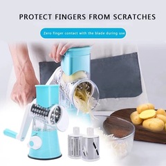 Cross-border Kitchen Home Three-in-One Stainless Steel Chopping Machine Rotary Shredding Tool Vegetable Hand Rock Drum Chopping Machine