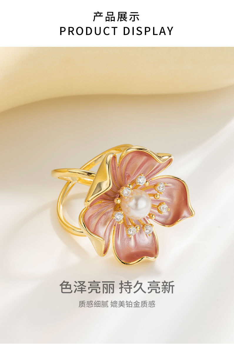 法式复古山CHA花丝巾扣时尚优雅花朵方巾扣新品爆款