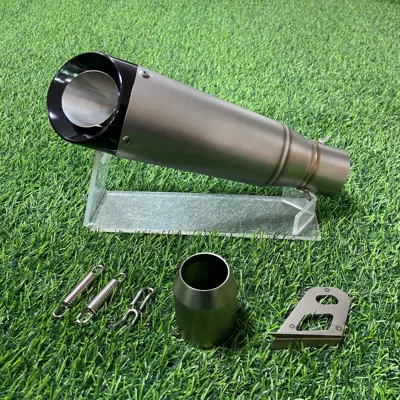 Motorcycle exhaust pipe SC Two-Layer Three-Layer Tail - two-layers-of-titanium-blackheads-unconnected-ears-51mm