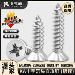 卸売りニッケルメッキ沈頭タッピングねじkaクロス溝平頭木ねじコンピュータ固定小ねじm 2m 3m 4m 5