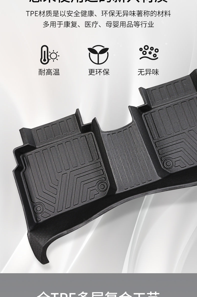 26 New Models Suitable for Volkswagen Teramont Tpe Car Floor Mats for Seven-Seater Vehicles, Single Driver's Seat Double-Layer Car Mat