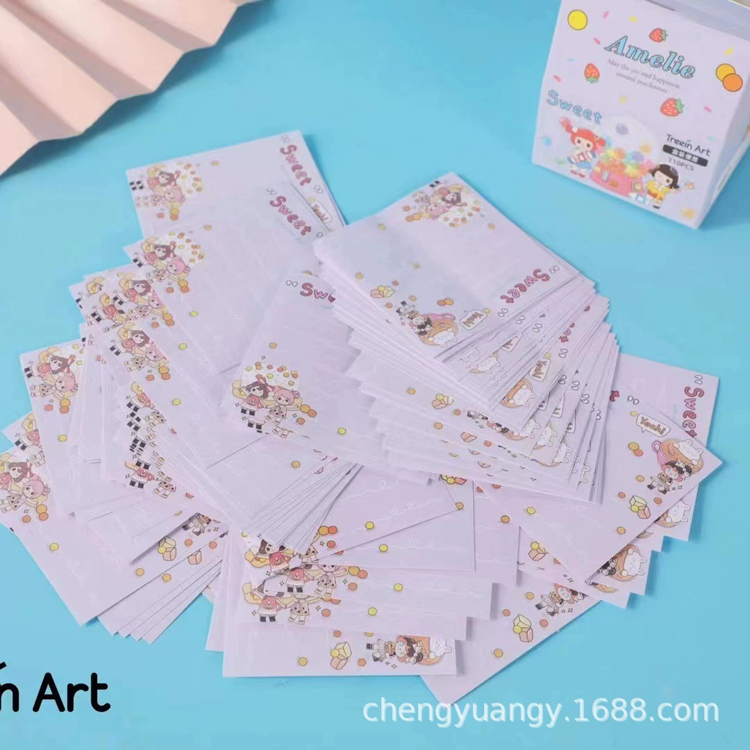 Qingyi Fang Tokidoki Sweet Party Milk Box Sign Cartoon Cartoon Custodian Cute Handbook Нет клеящего материала для подписания бумаги