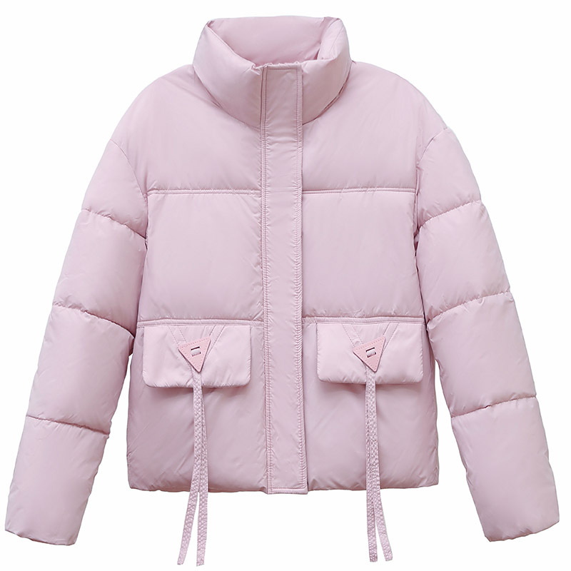 Ropa de pan corta, ropa de algodón coreana, mujer pequeña, cuello grueso, calor, atmósfera casual, abrigo de algodón de invierno image 6