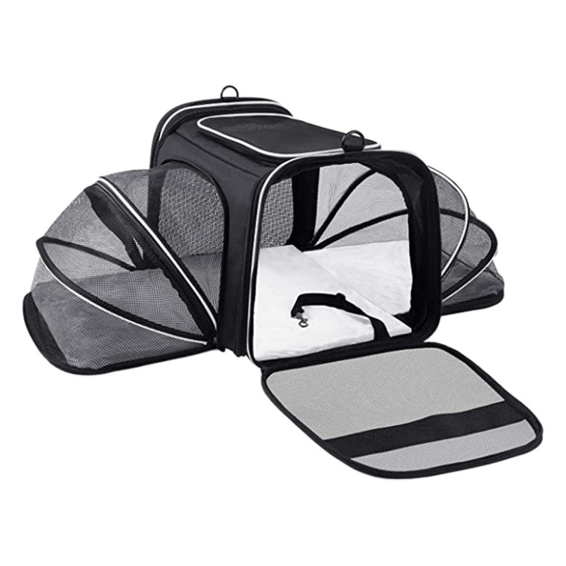 Cross-Border Breathable Cat and Dog Shoulder Bag Double Expansion Large Capacity Pet Bag Travel Portable Breathable Crossbody Cat Bag