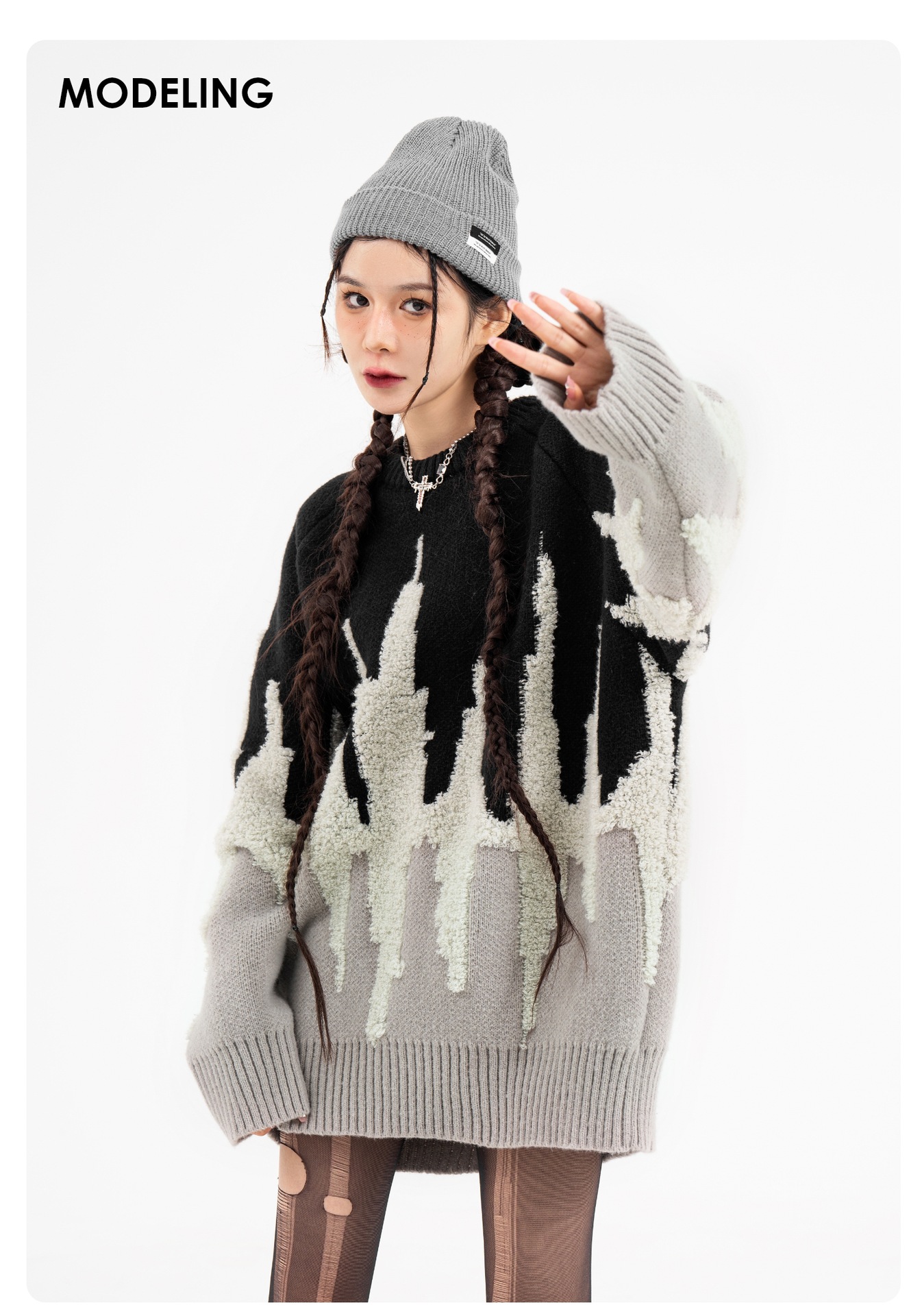 Hip Hop Knitted Sweater 4