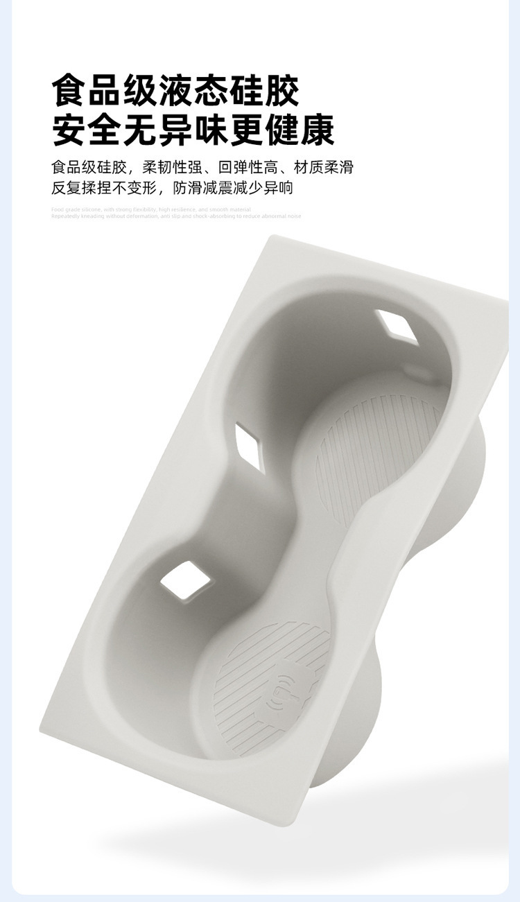 Suitable for 25 Models of Lynk & Co 900 Central Control Water Cup Cover, Car Silicone Anti-Slip Mat, Car Supplies Special Modification Accessories