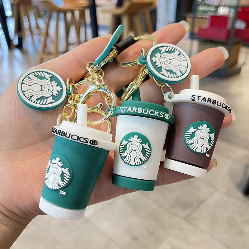 Starbucks Cup Keychain Pendant School Bag Pendant Arcade Small Gift Couple Keychain Keychain Customization Starbucks Cup Keychain Pendant School Bag Pendant Arcade Small Gift Couple Keychain Keychain Customization