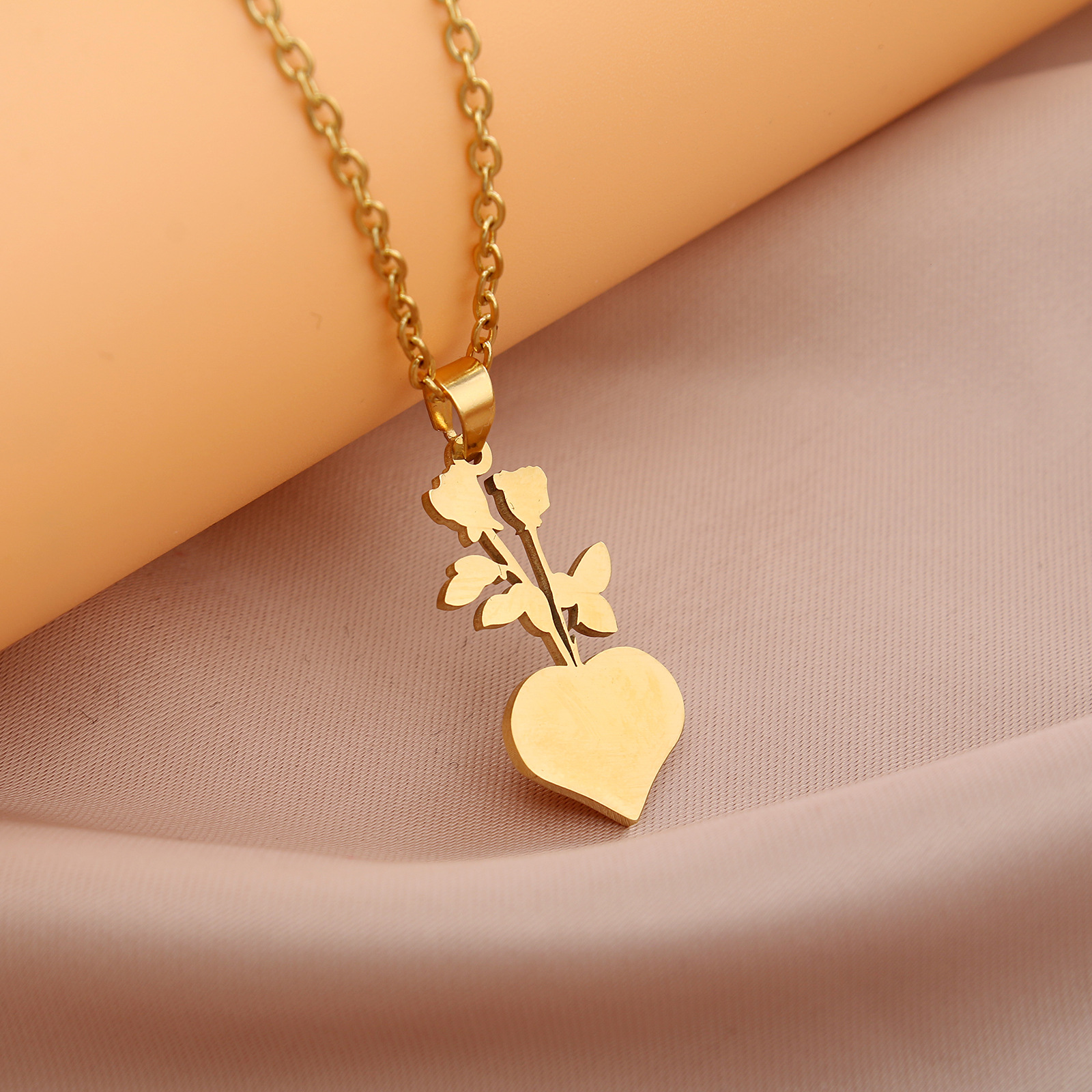 Fashion Heart Shape Stainless Steel Plating Drop Earrings 1 Piece 1 Pair display picture 7