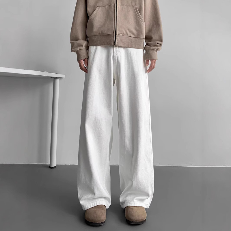 Slim Fit Micro Laxi Pants Jeans Boys Summer Straight Trendy Brand Plumpian Handsome Stretch Casual Long Pants Handsome Straight Pants