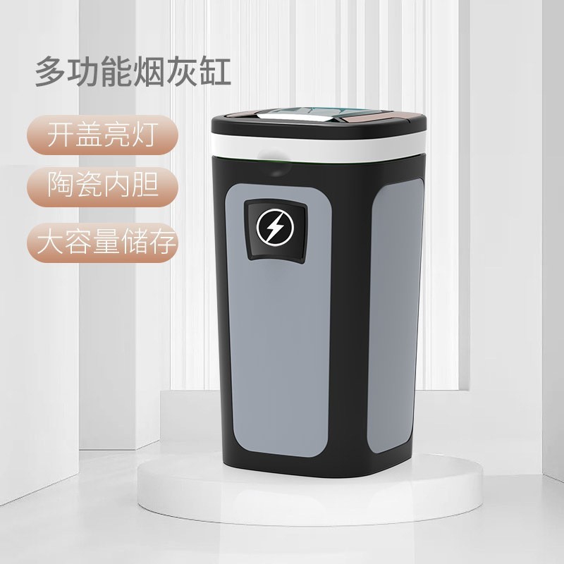 車用ソーラー灰皿 吸煙器付き吊り下げ式 発光ランプ セラミックライナー メンズ レディース 高級カー用品|undefined
