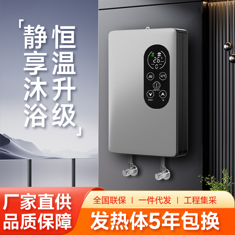跨境快速家用出租房洗澡机小型即热式电热水器智能变频恒温淋浴