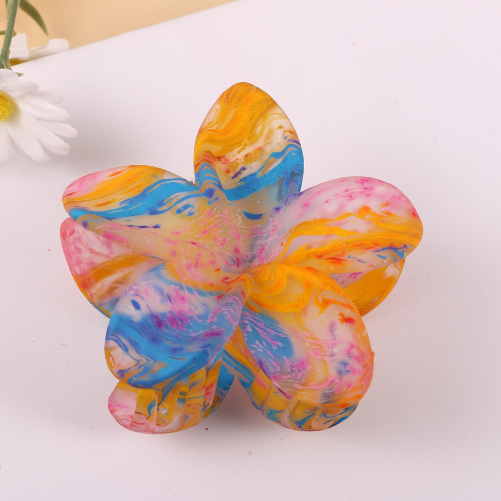 Casual, Holiday, Daily Occasion Elegant Lady Women's Plumeria Plastic Hair Claws