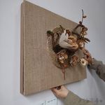 侘寂风中式电表箱装饰画花艺遮挡画电箱壁饰民宿东南亚复古风立体