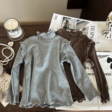 韩版童装2025新款春秋女童长袖纯色打底衫儿童休闲百搭长袖T恤潮