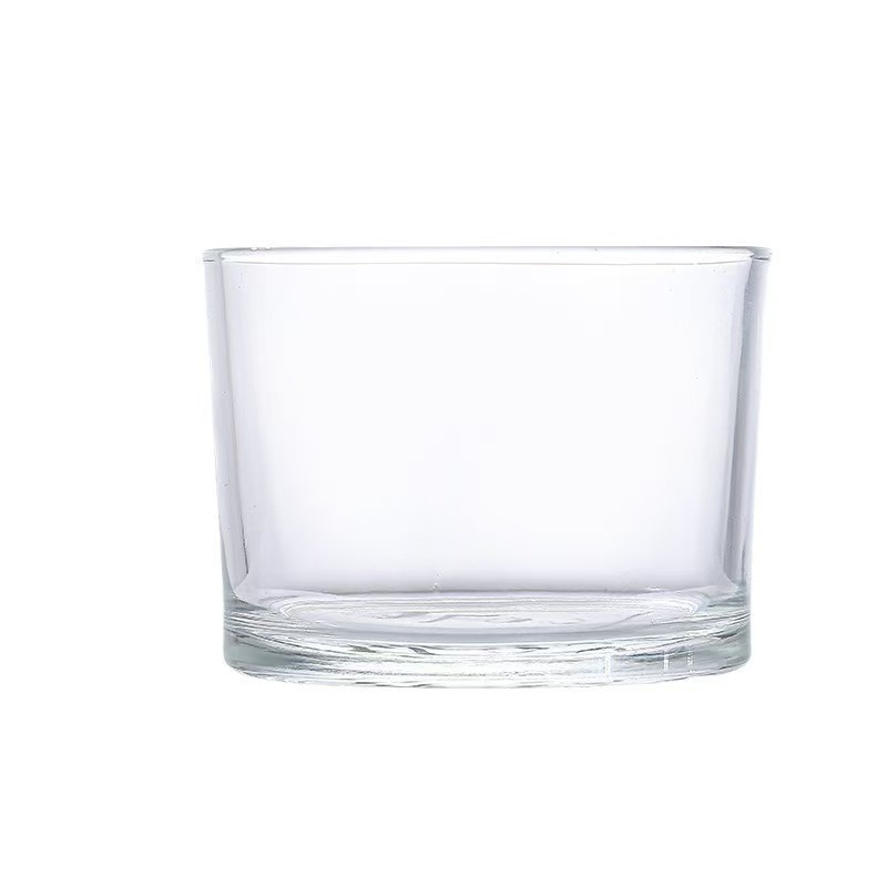Inventario 7550 taza de vela de vidrio candelabro taza de incienso taza de perfume recipiente de cera transparente taza vacía