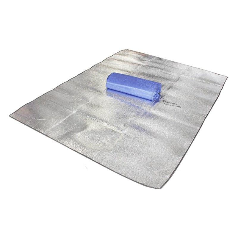 Estera de película de aluminio de doble cara estera a prueba de humedad estera del césped estera de camping estera de picnic estera de la playa 2x2 m 2x1,5 m más que la gente