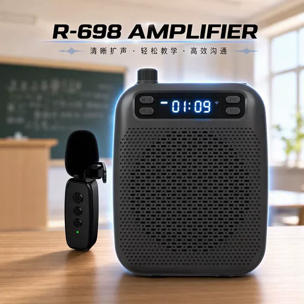 Little Bee Loudspeaker for Teachers, High-Volume Wireless Bluetooth Megaphone, Portable with Display Screen, Back-To-School Model