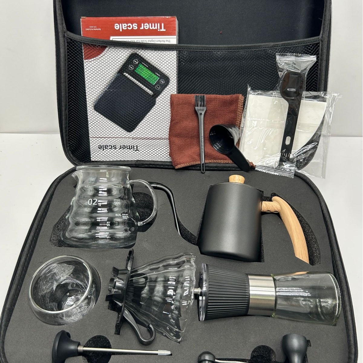 Fabricante al por mayor mano set de café viaje al aire libre portátil set cafetera cajas de regalo