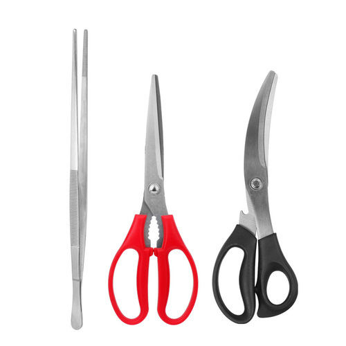 Amazon plating food clips barbecue clips kitchen scissors commercial barbecue scissors stainless steel Korean barbecue clips