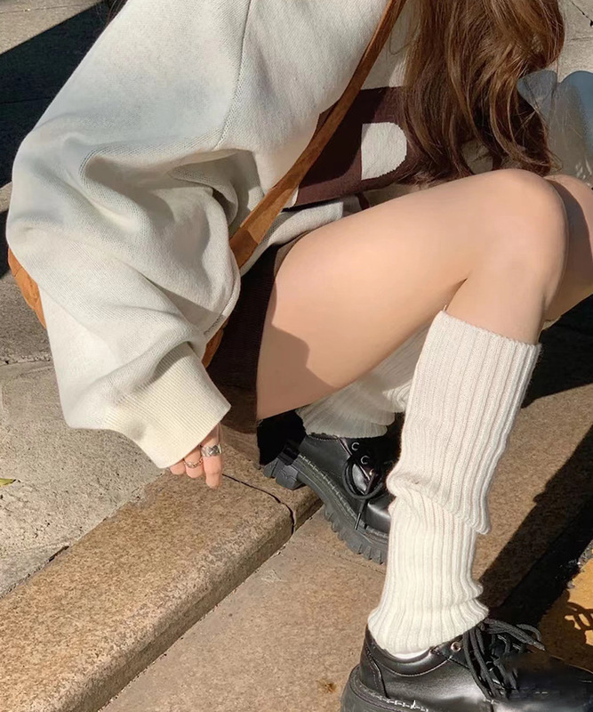 獣耳風和風ロングソックス 厚手保温重ね履きソックス 可愛いJK制服ソックス ふくらはぎ保護ソックス 裏起毛|undefined