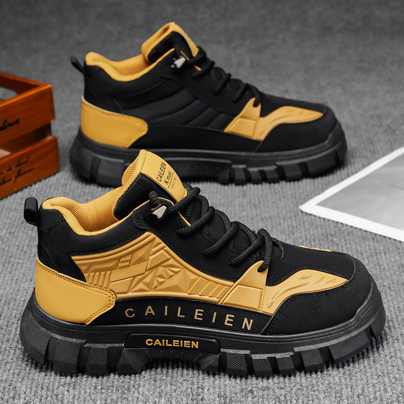 BOTAS Martin zapatos masculinos alta parte superior otoño Reino Unido retro montañismo al aire libre impermeable, antideslizante, suela gruesa, ropa de trabajo resistente al desgaste zapatos botas cortas