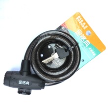 金铭典自行车锁山地车钢缆钢丝防盗条形锁不带锁扣配件批发