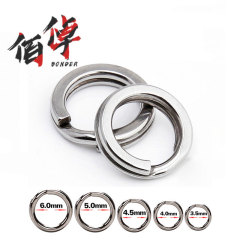 不鏽鋼路亞環金屬環打扁環連接環壓扁雙圈路亞圓圈漁具配件鑰匙圈