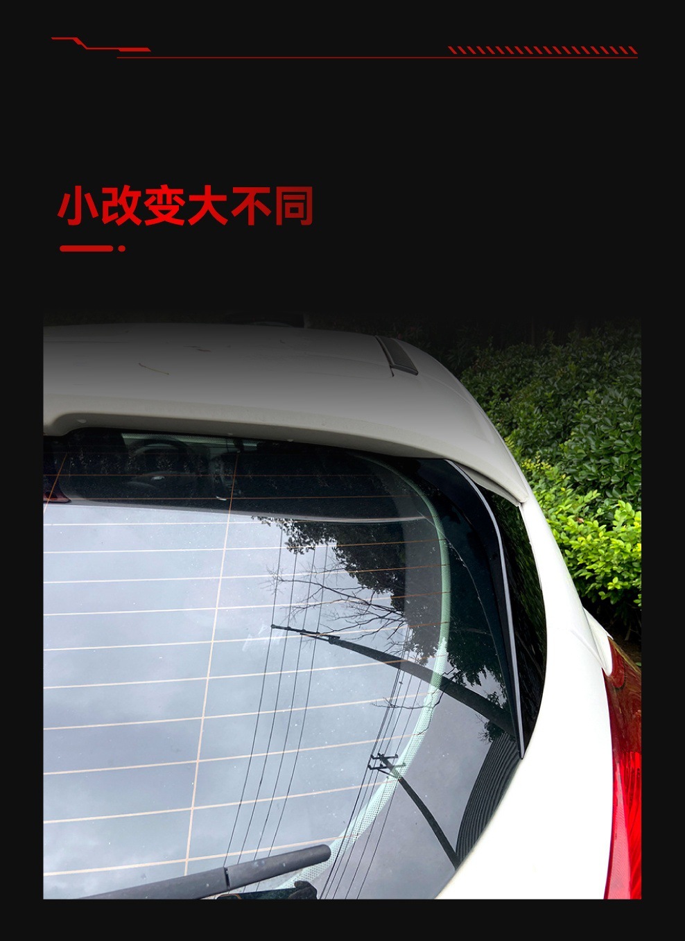 Suitable for 2015-2018 Ford Focus Hatchback Side Wing Rear Wing Fixed Wind Wing Cross-Border Modification Accessories