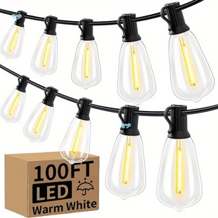 50 ft Outdoor String Lights Fall Proof Patio Lights With17