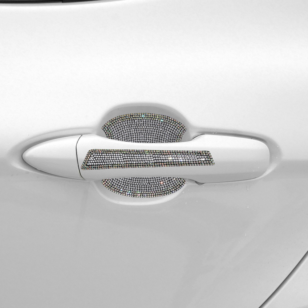 Car Hot Drill Door Handle Protective Film Diamond Anti-Scratch Handle Sticker Car Door Bowl Anti-Scratch Car Handle Protective Film
