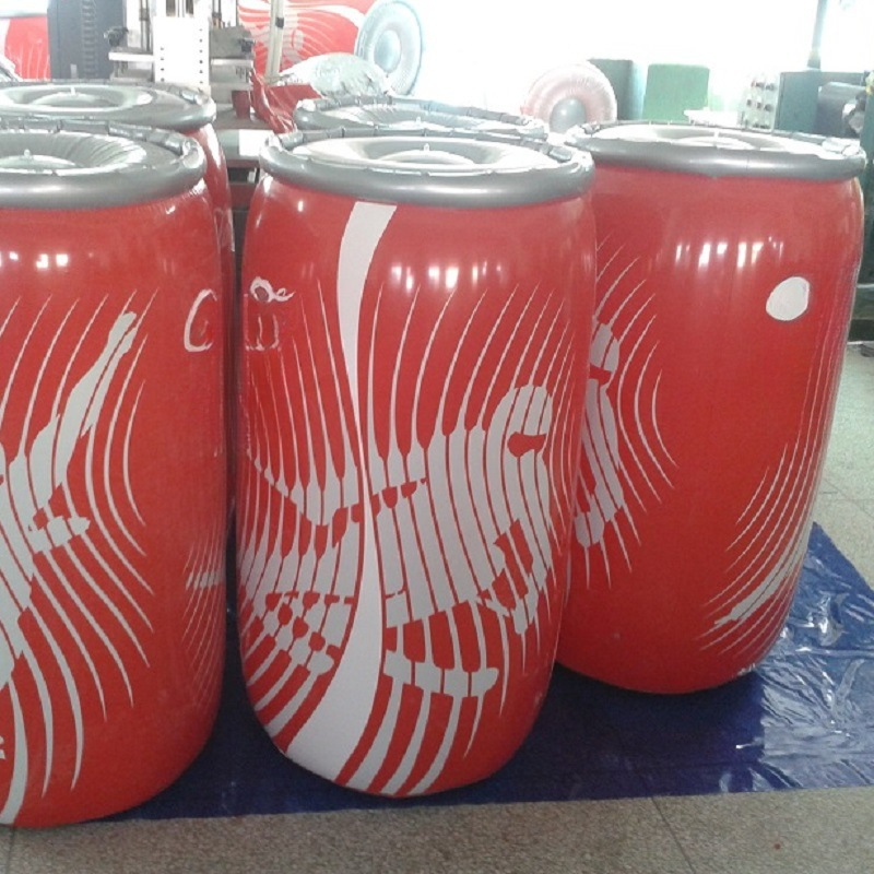 厂家生产PVC充气品牌罐子模型,充气啤酒罐广告模型按尺寸做