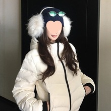 2025新款秋冬连帽韩系撞色拼接短款棉服外套修身显瘦加厚面包服