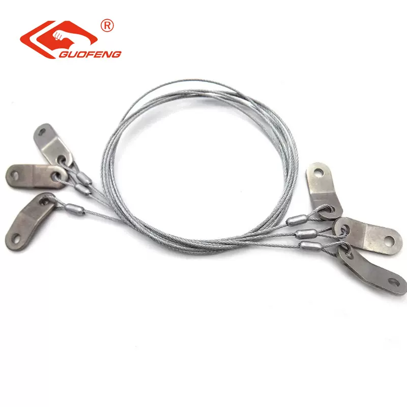 镀锌钢不锈钢304 316钢丝绳冲压端子压制吊绳车衣防盗防风钢丝绳