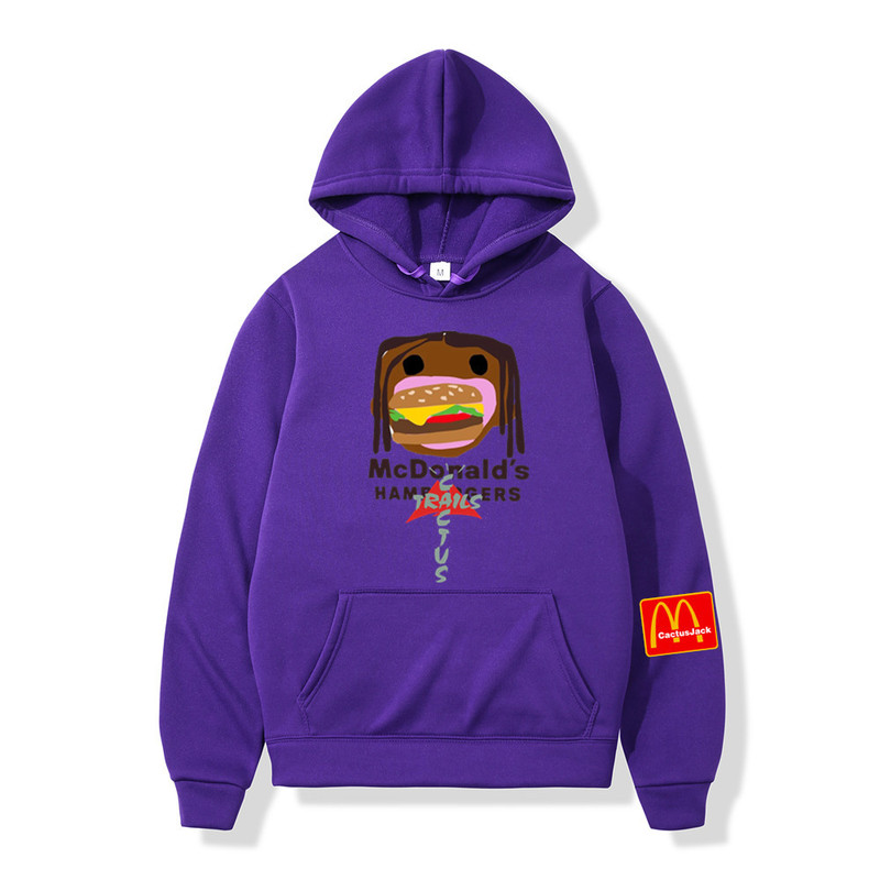 Travis Scott Cactus Jack Collaboration Printed Men's Casual Hip-Hop Thick Sweatshirt Hoodie