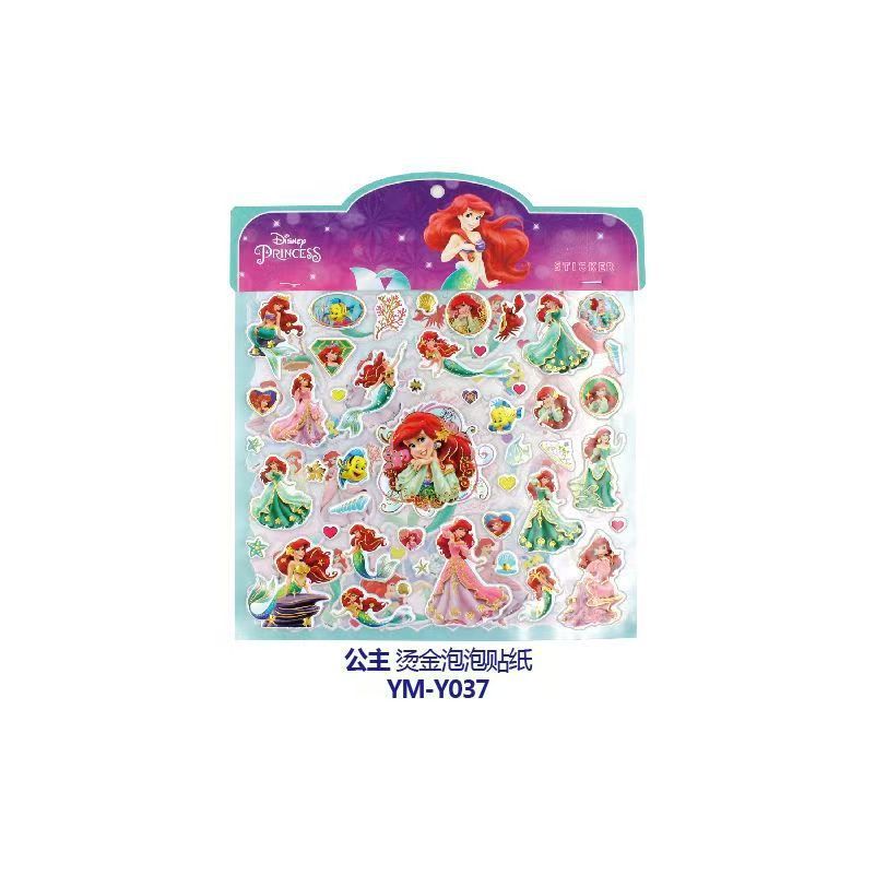 Genuino congelado niños pegatinas Aisha princesa recompensa dibujos animados niña pegatinas 3D burbuja Pegatinas de dibujos animados