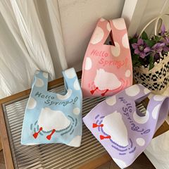 2024新款小眾森系文藝手提包女大容量背心包出遊隨身手腕包斜挎包