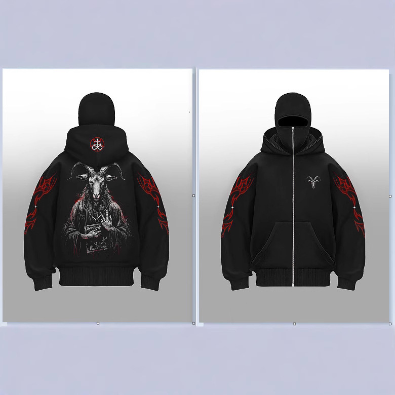 Cross-border Europe and the United States leisure sports leisure hooded zipper headgear sweater open fir loose fashion brand can be set Z pattern