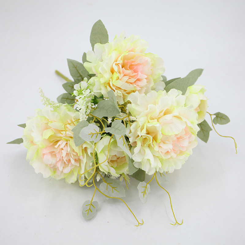 Simulación de un montón de peonías decoración del hogar flores artificiales flores imitación fotografía apoyos flores de seda al por mayor
