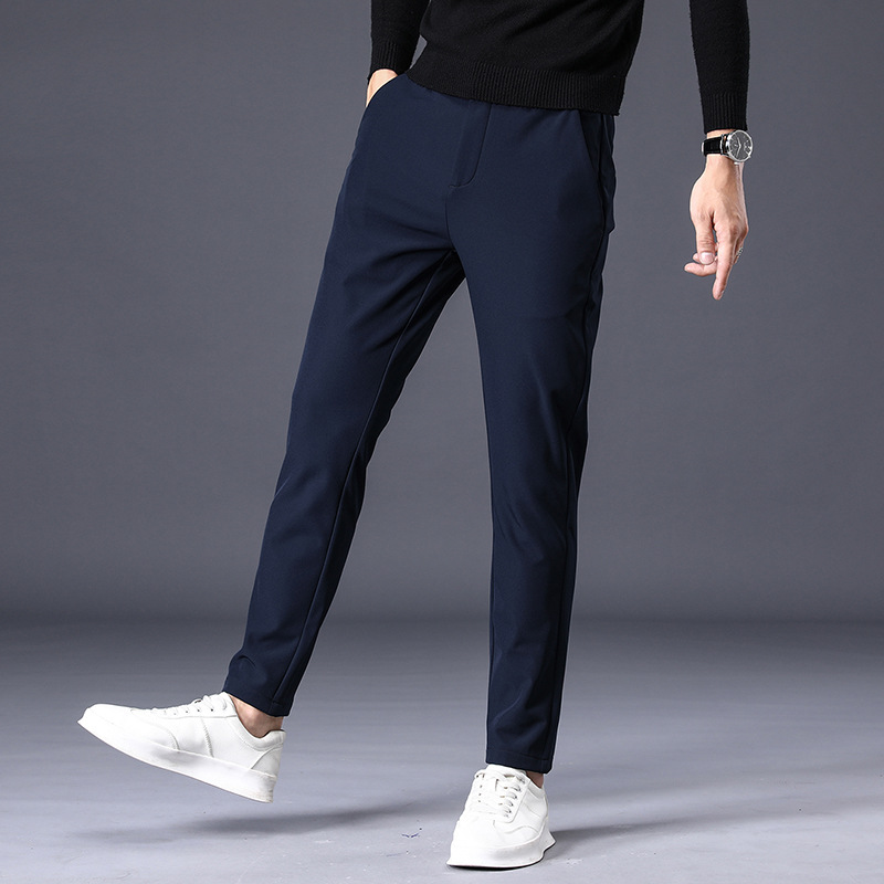 Trousers stretch nylon business casual t...